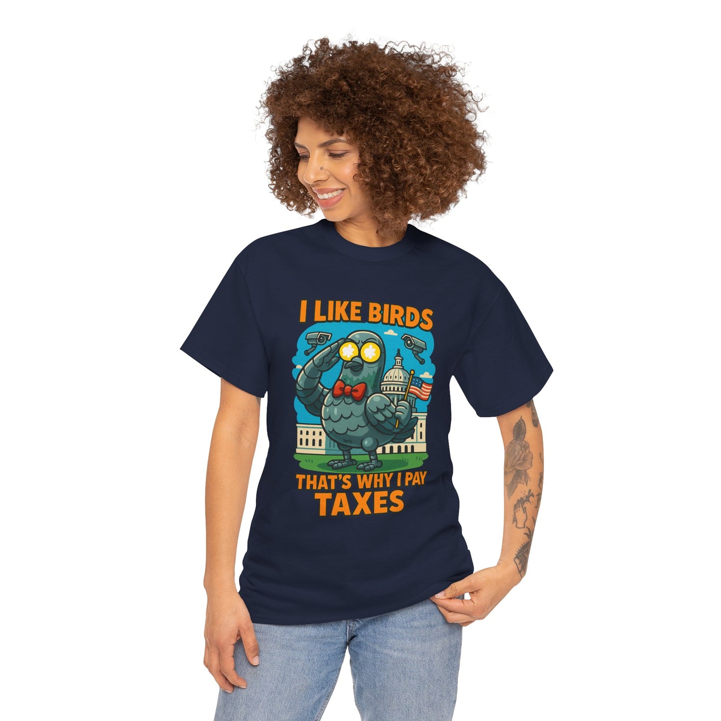 Funny I Like Birds Unisex Tee shirt