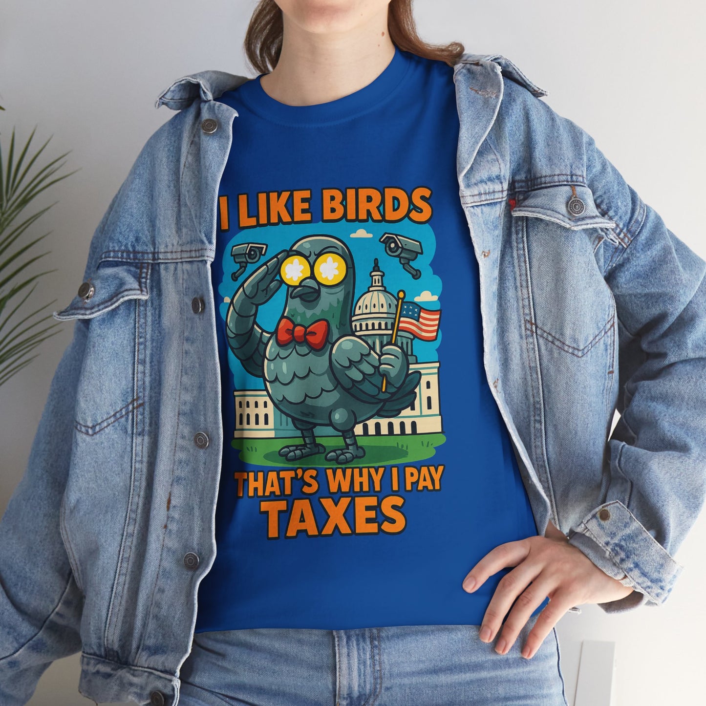 Funny I Like Birds Unisex Tee shirt