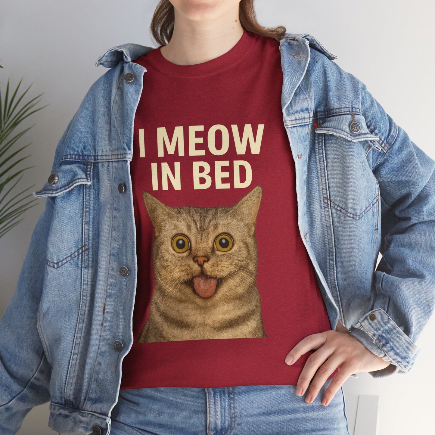 Funny Meow In Bed Unisex Tee Shirt