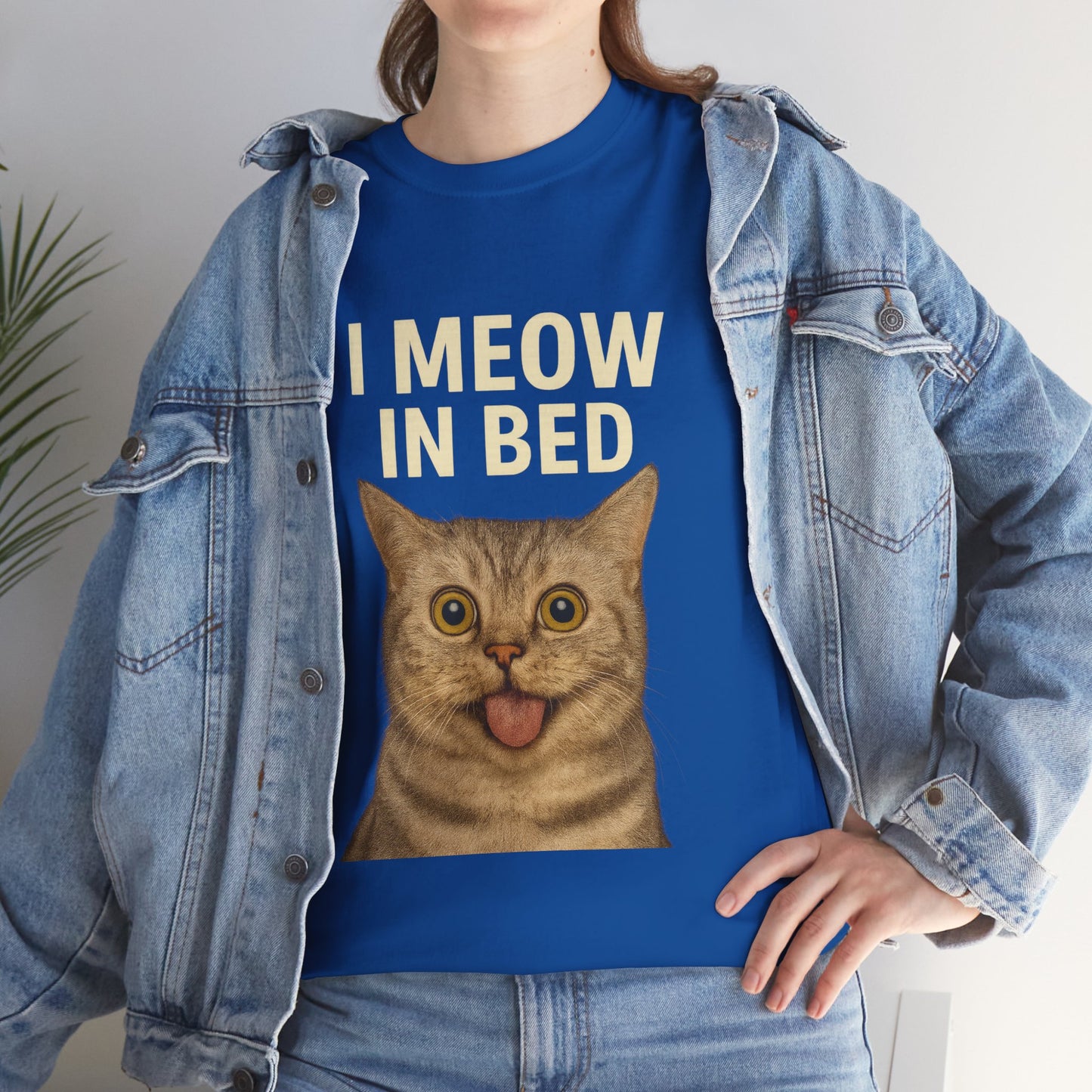 Funny Meow In Bed Unisex Tee Shirt