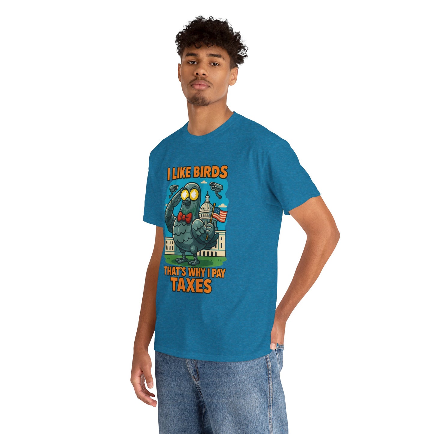 Funny I Like Birds Unisex Tee shirt