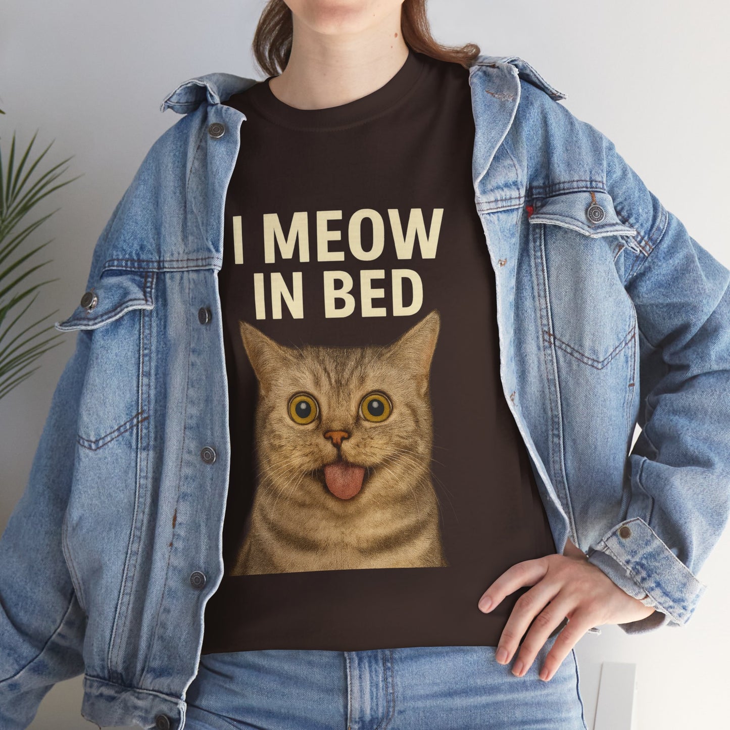 Funny Meow In Bed Unisex Tee Shirt