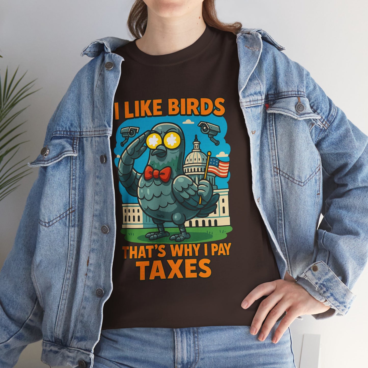 Funny I Like Birds Unisex Tee shirt