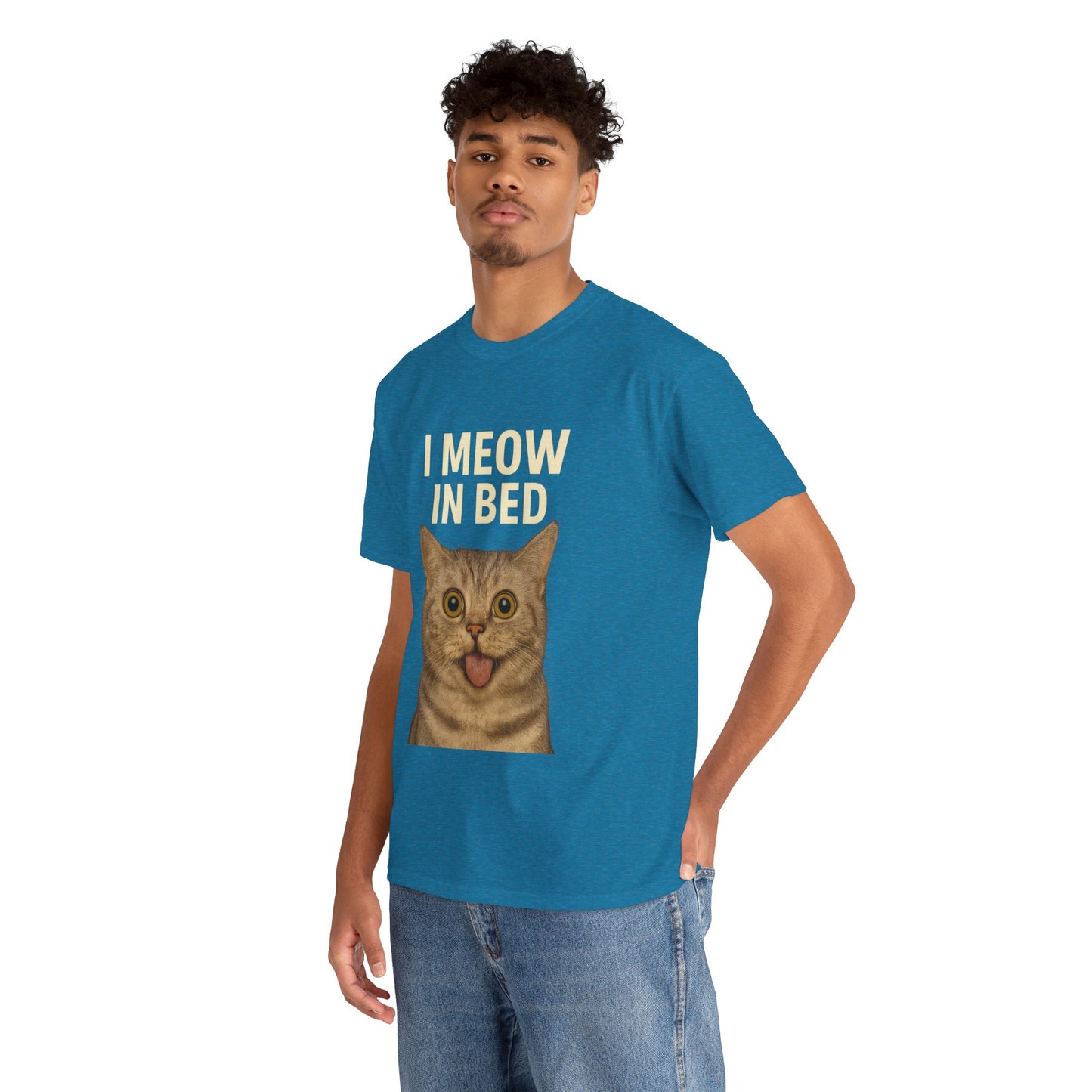 Funny Meow In Bed Unisex Tee Shirt