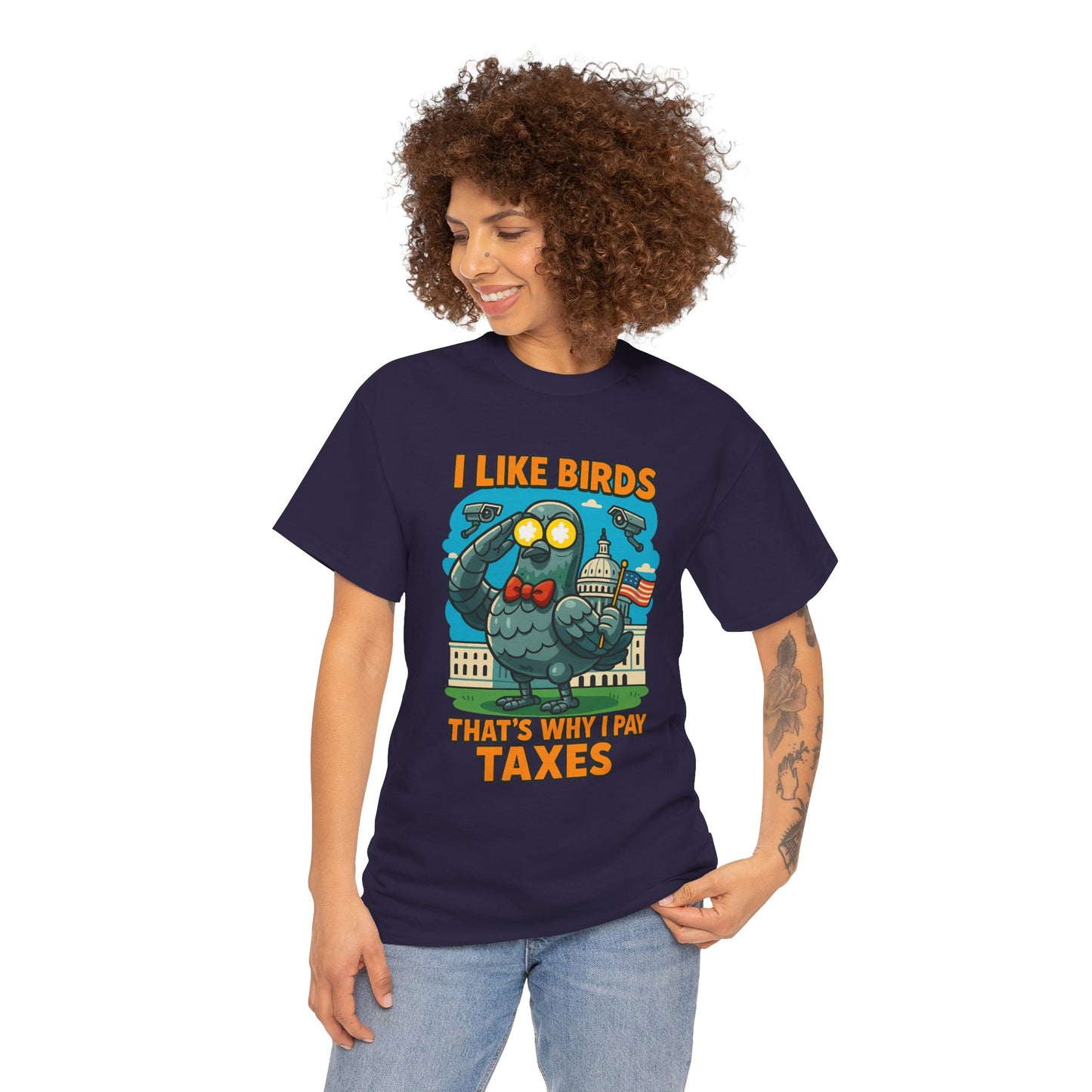 Funny I Like Birds Unisex Tee shirt