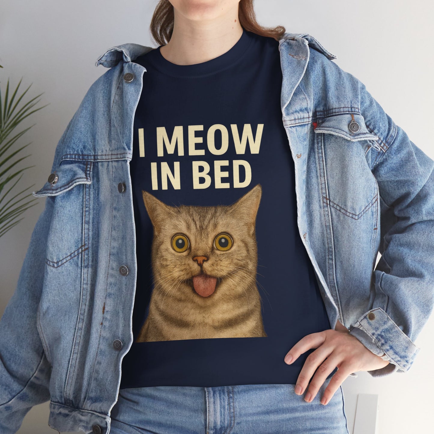 Funny Meow In Bed Unisex Tee Shirt