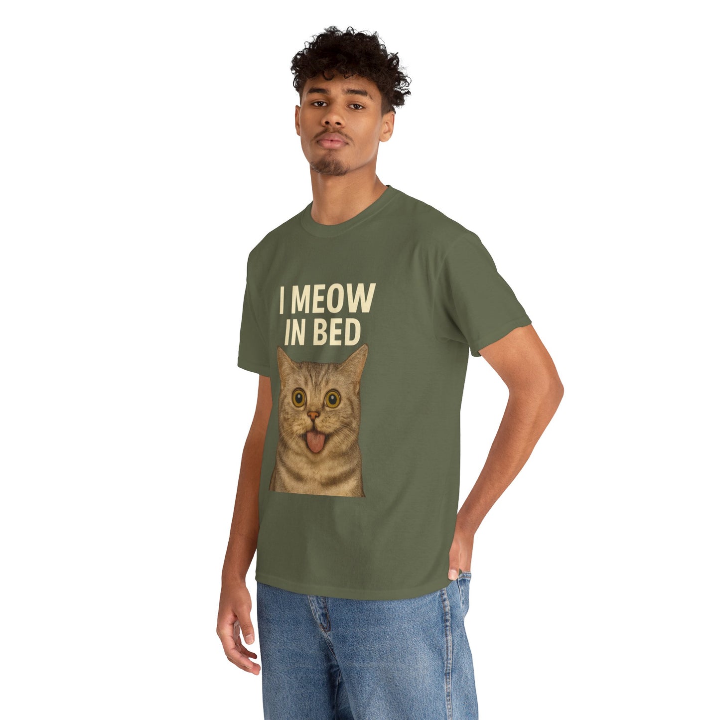 Funny Meow In Bed Unisex Tee Shirt