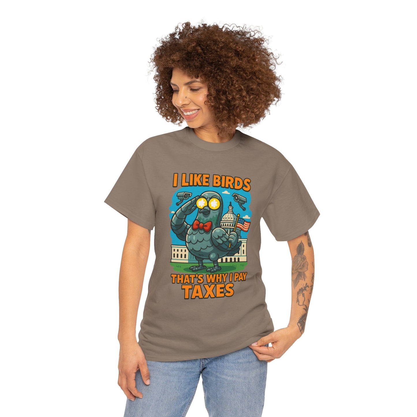 Funny I Like Birds Unisex Tee shirt