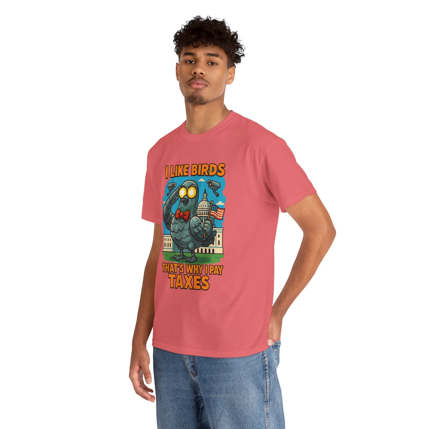 Funny I Like Birds Unisex Tee shirt