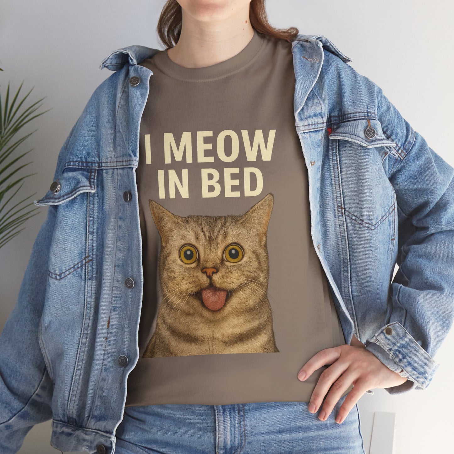 Funny Meow In Bed Unisex Tee Shirt