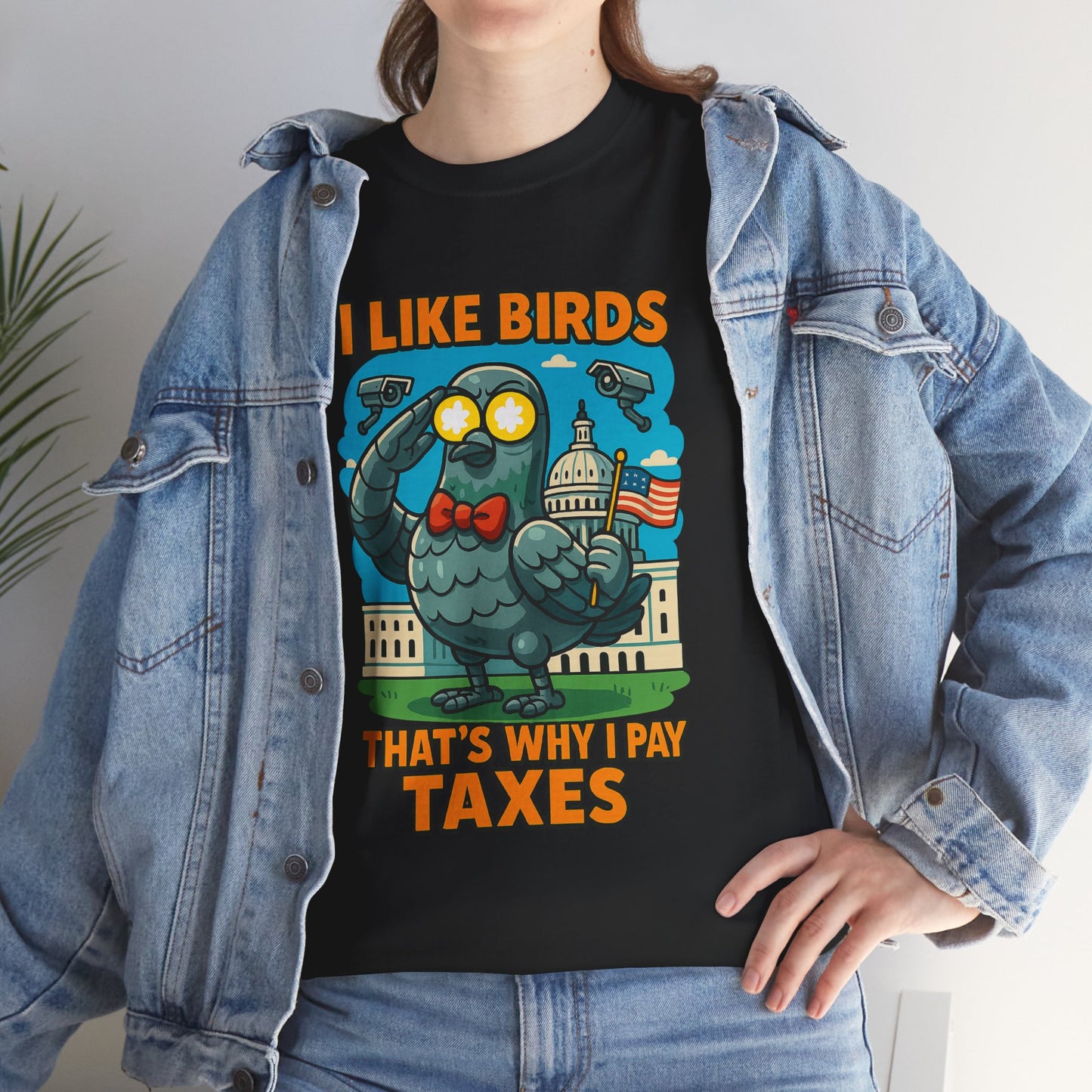 Funny I Like Birds Unisex Tee shirt