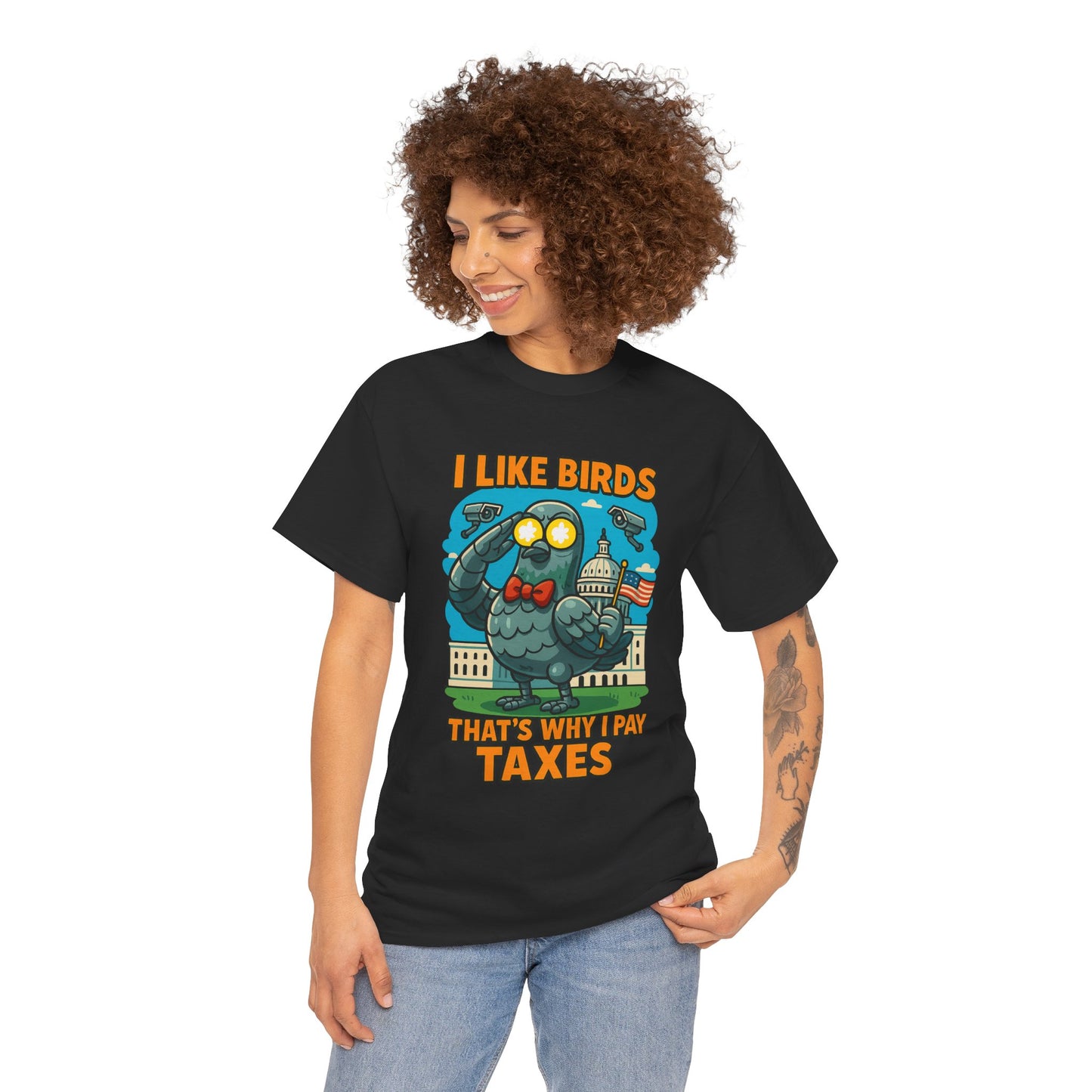 Funny I Like Birds Unisex Tee shirt