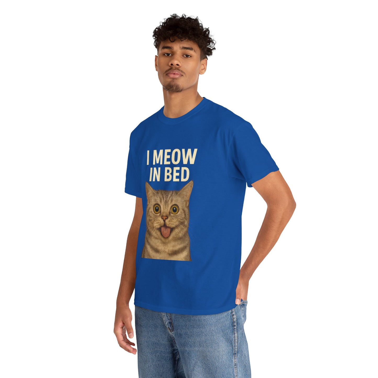 Funny Meow In Bed Unisex Tee Shirt