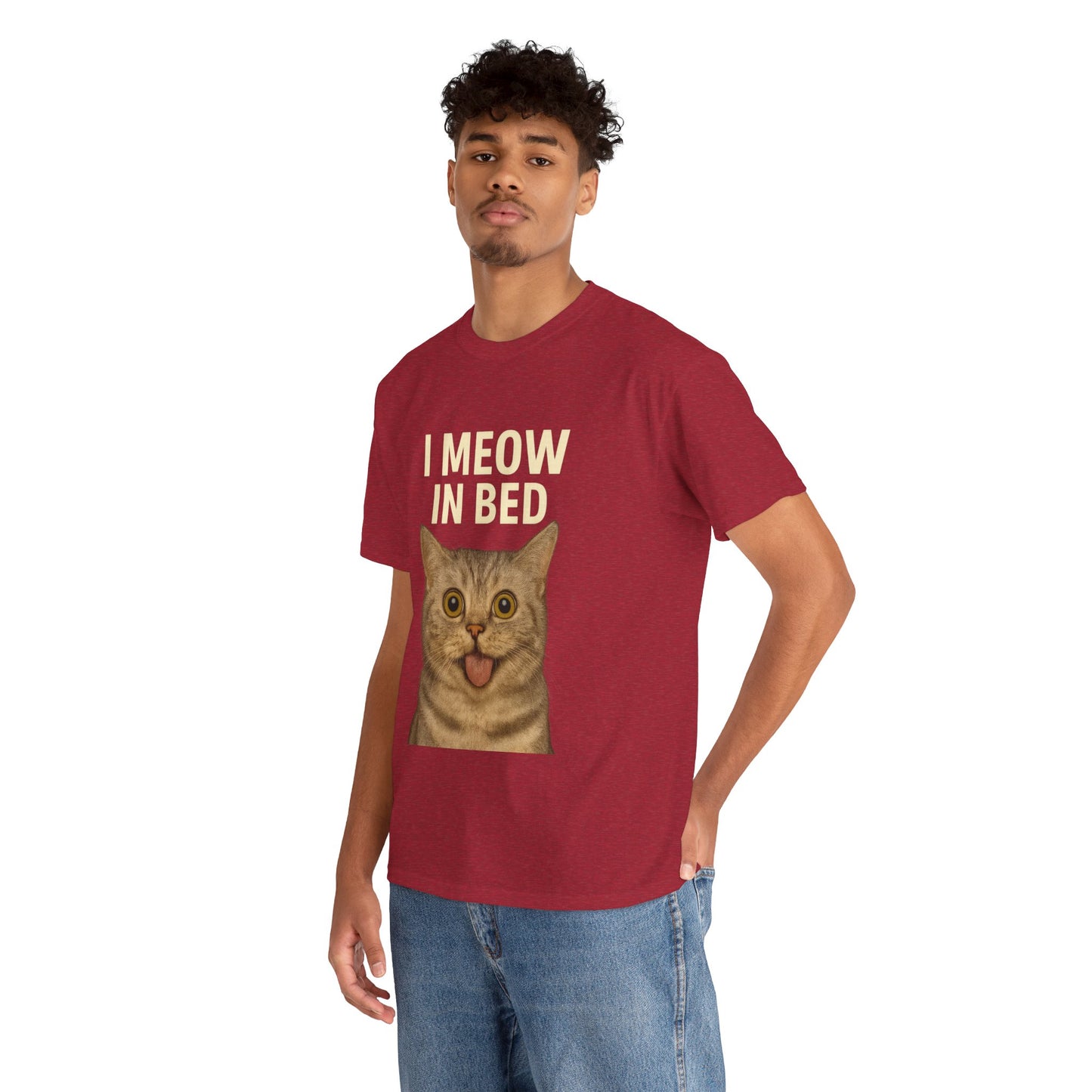 Funny Meow In Bed Unisex Tee Shirt