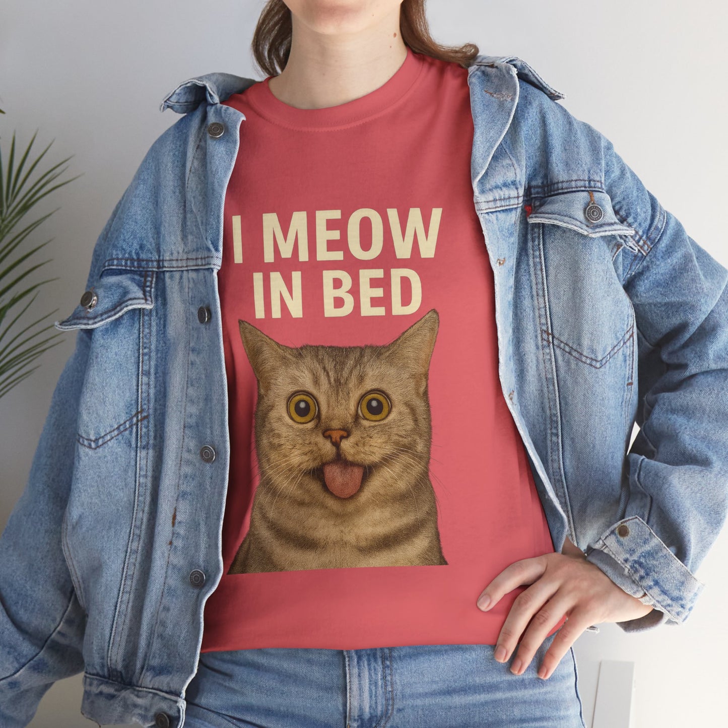 Funny Meow In Bed Unisex Tee Shirt