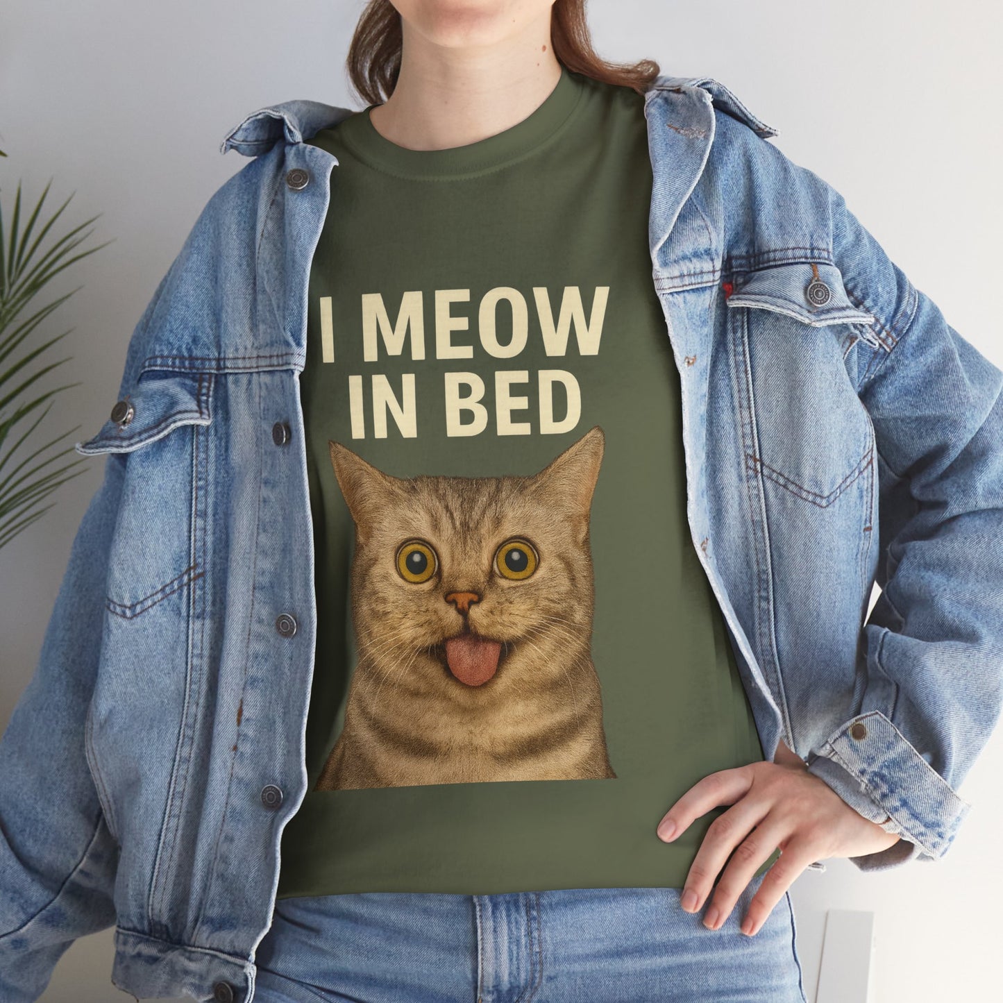 Funny Meow In Bed Unisex Tee Shirt