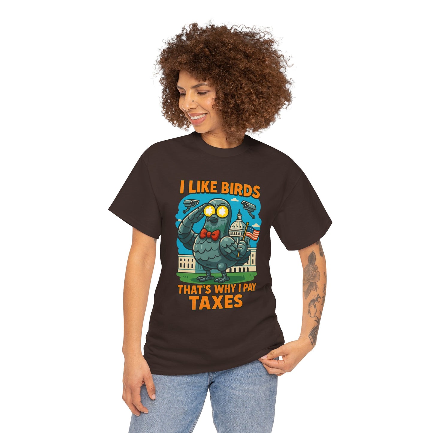 Funny I Like Birds Unisex Tee shirt