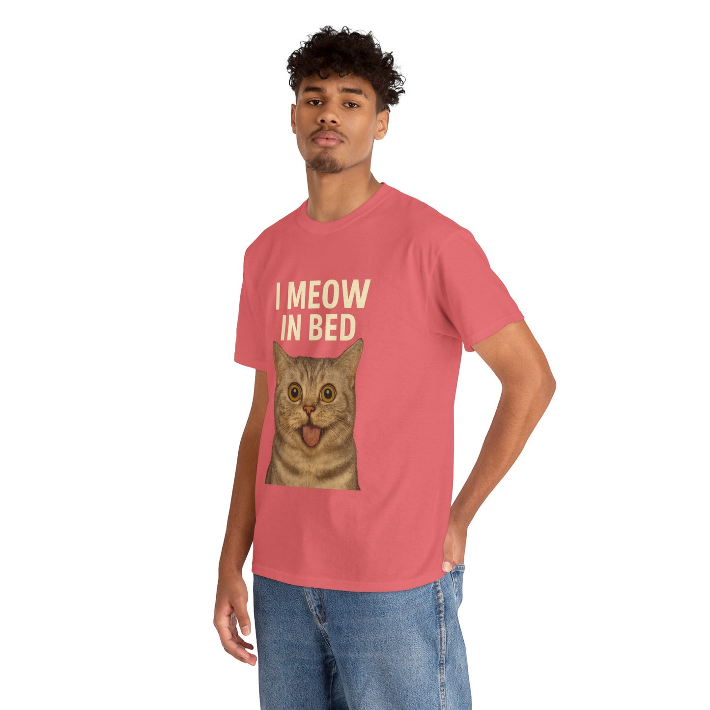 Funny Meow In Bed Unisex Tee Shirt