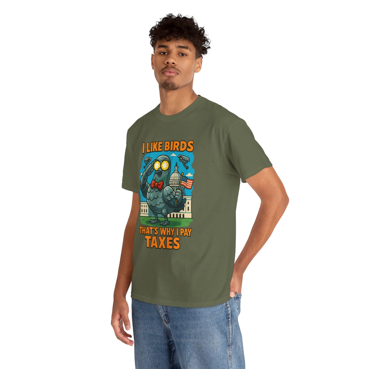 Funny I Like Birds Unisex Tee shirt