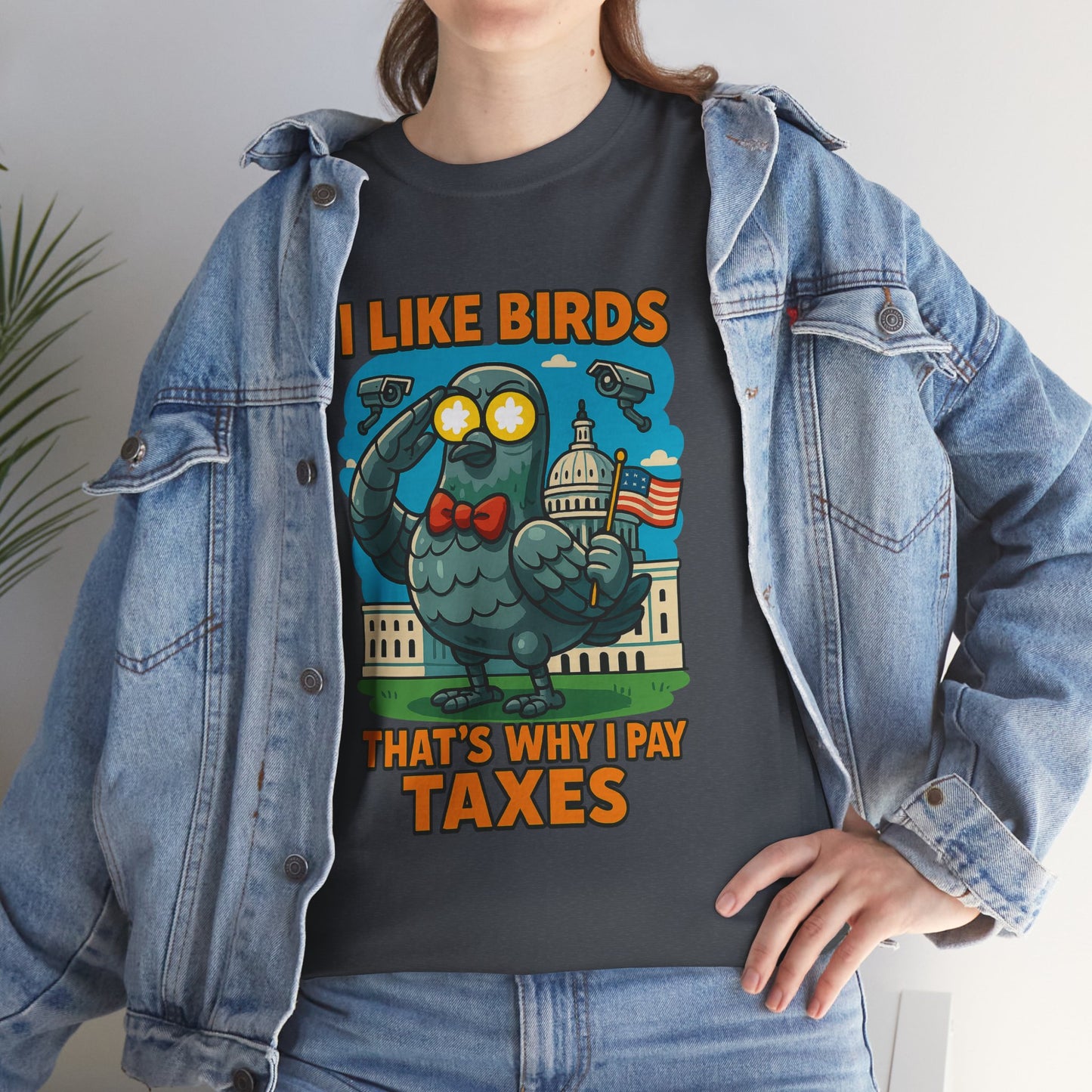 Funny I Like Birds Unisex Tee shirt