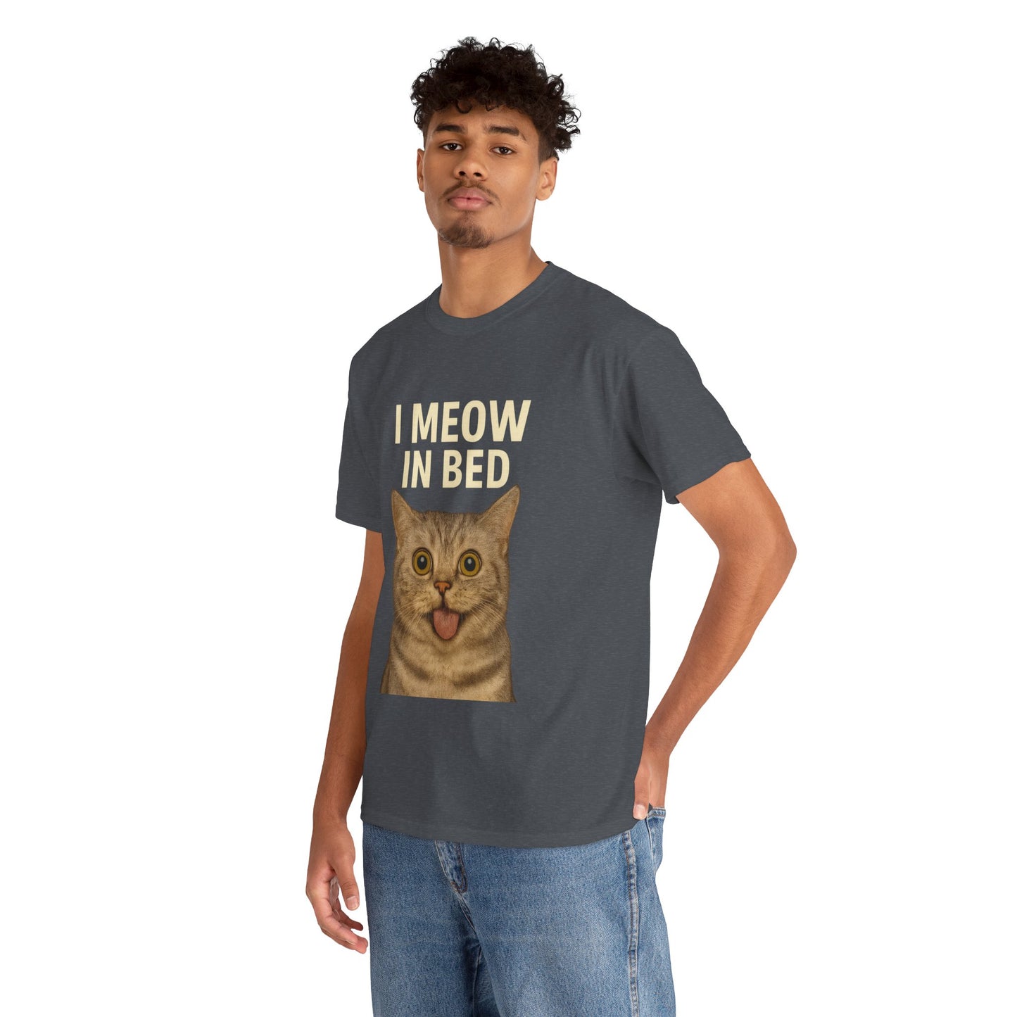 Funny Meow In Bed Unisex Tee Shirt