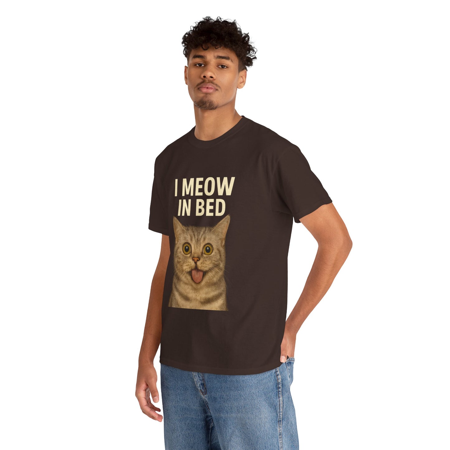 Funny Meow In Bed Unisex Tee Shirt