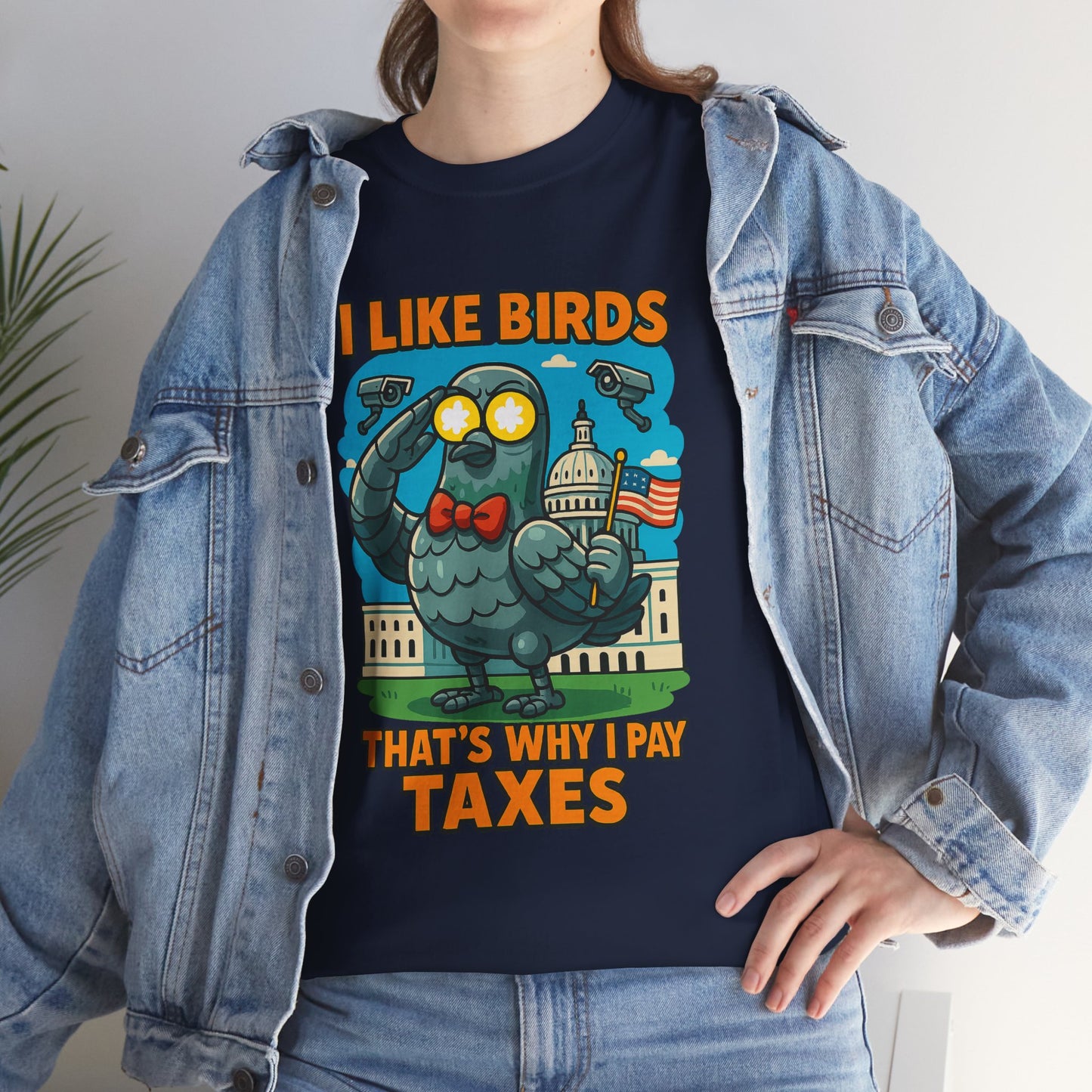 Funny I Like Birds Unisex Tee shirt