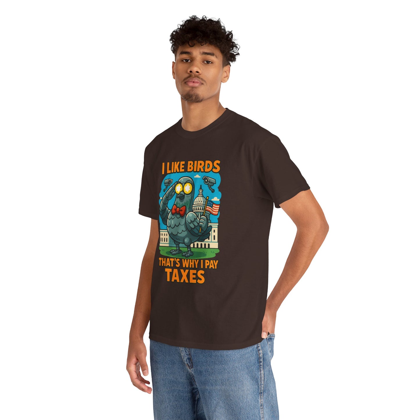 Funny I Like Birds Unisex Tee shirt