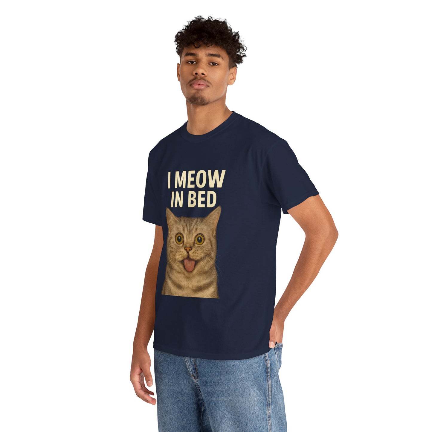 Funny Meow In Bed Unisex Tee Shirt