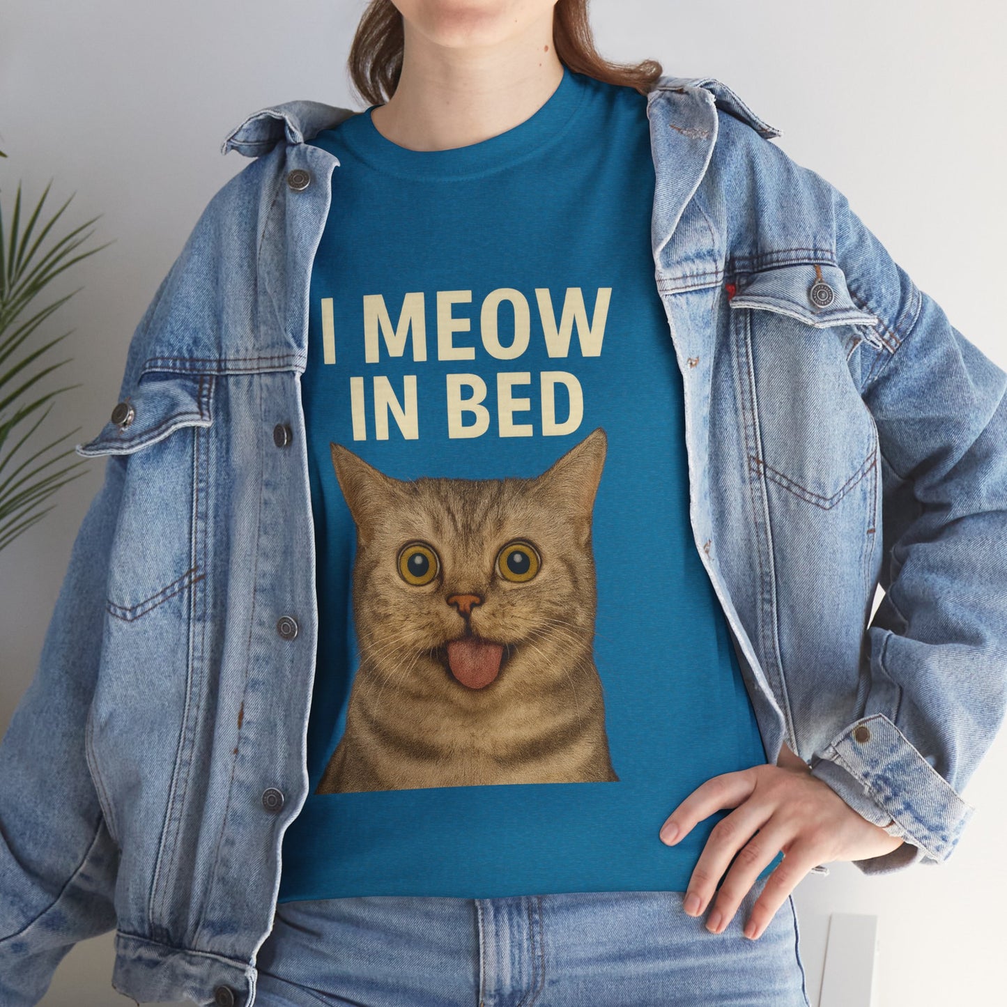 Funny Meow In Bed Unisex Tee Shirt