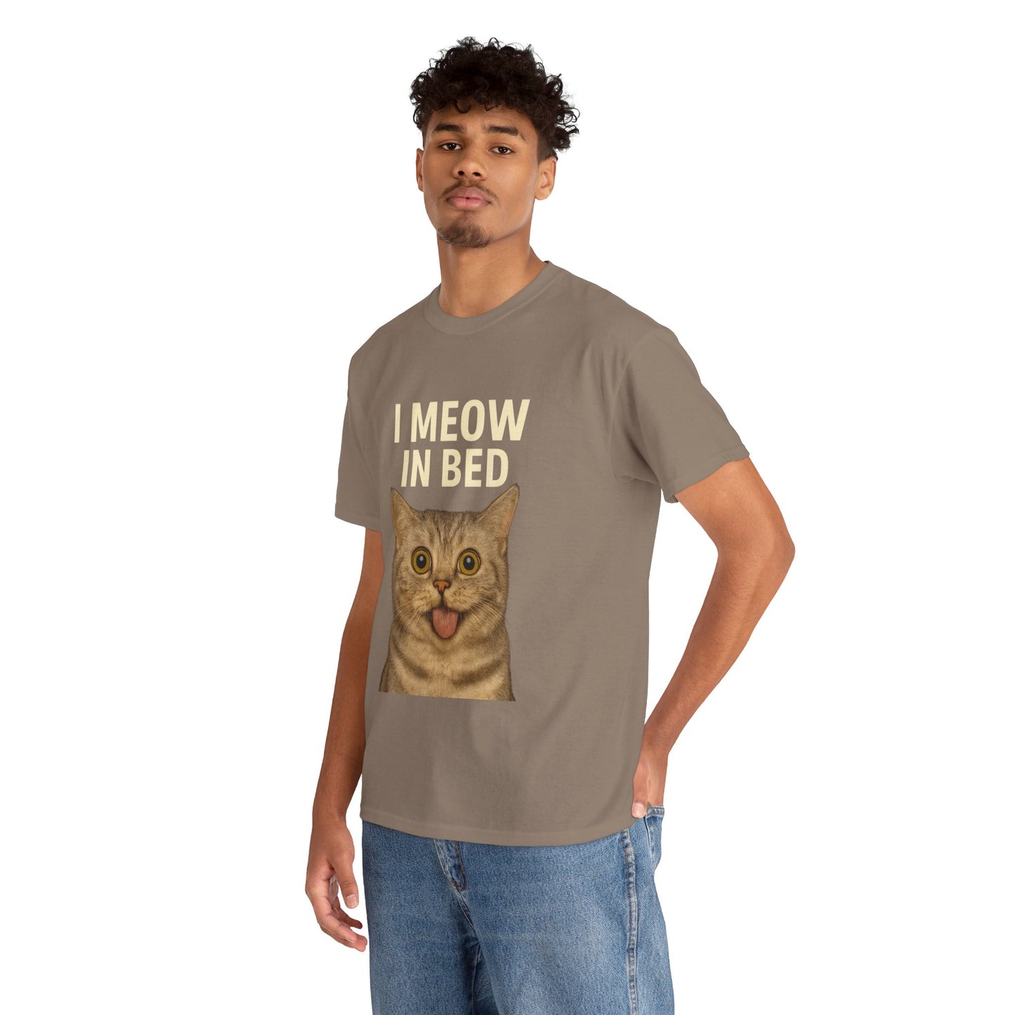 Funny Meow In Bed Unisex Tee Shirt