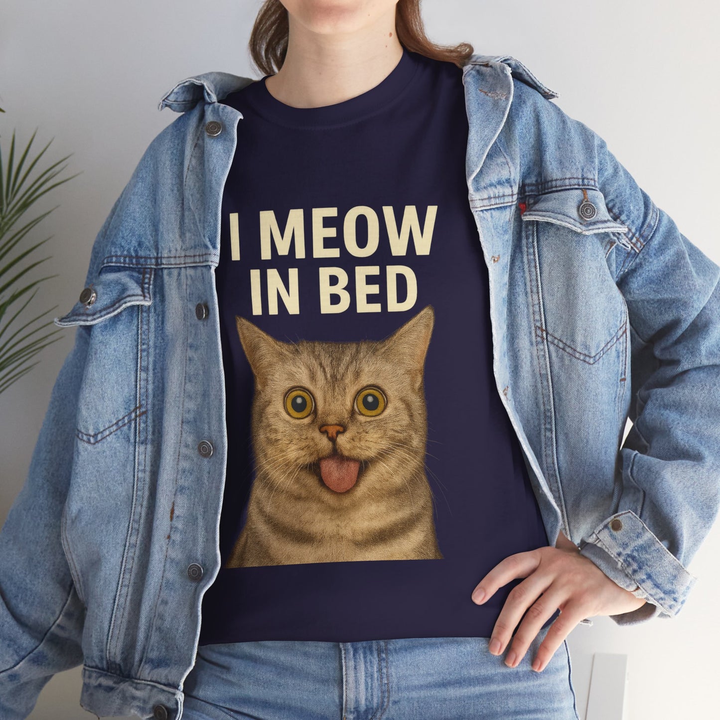 Funny Meow In Bed Unisex Tee Shirt