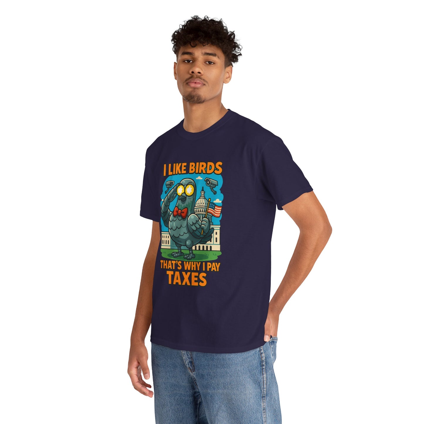 Funny I Like Birds Unisex Tee shirt