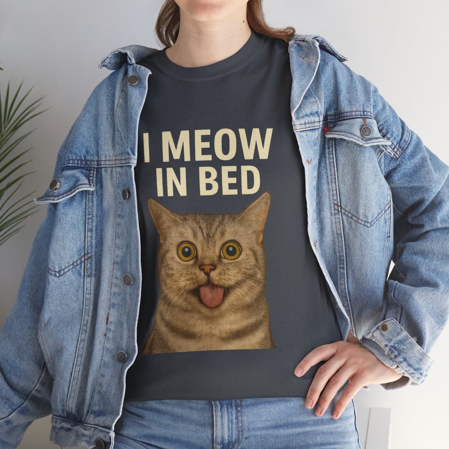 Funny Meow In Bed Unisex Tee Shirt