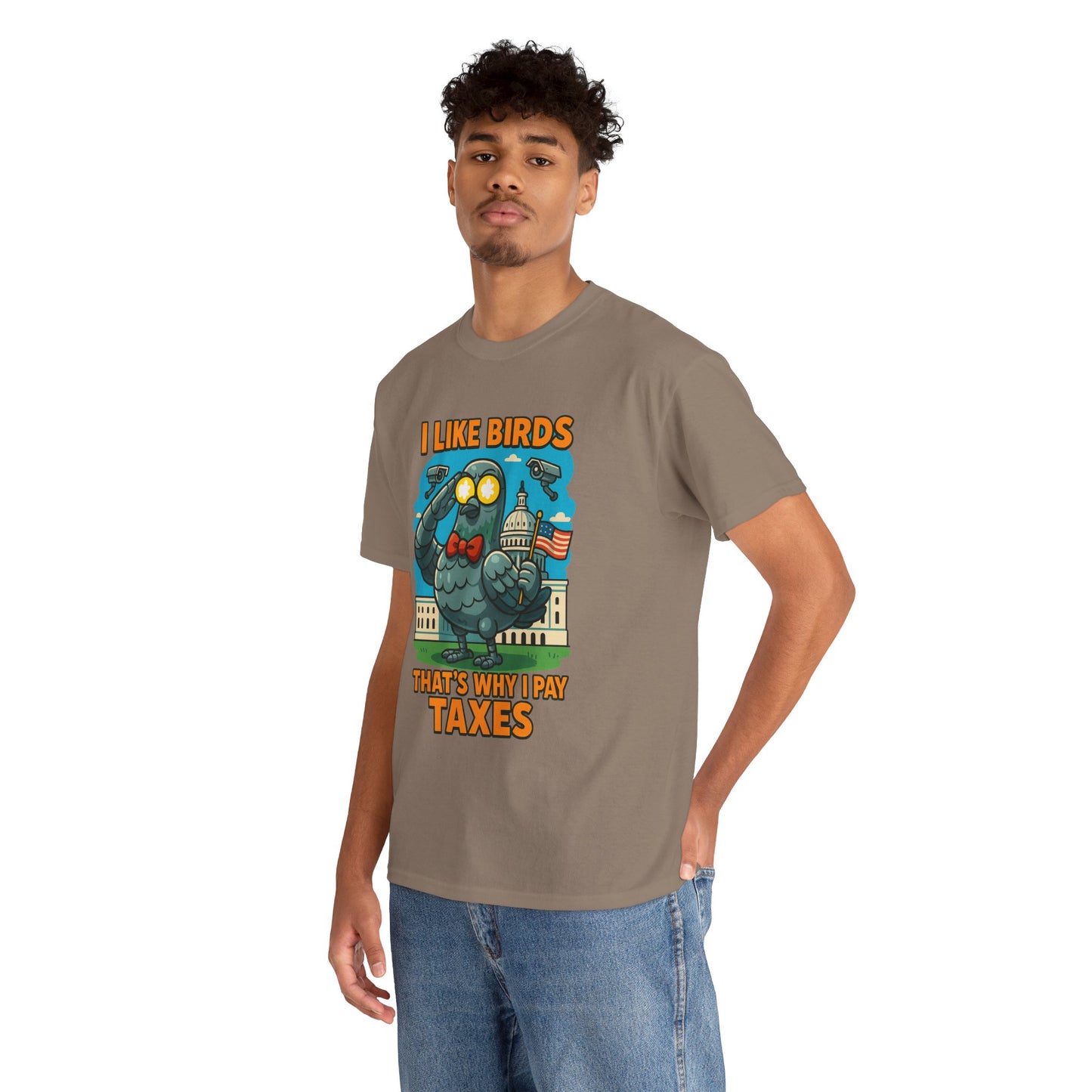 Funny I Like Birds Unisex Tee shirt