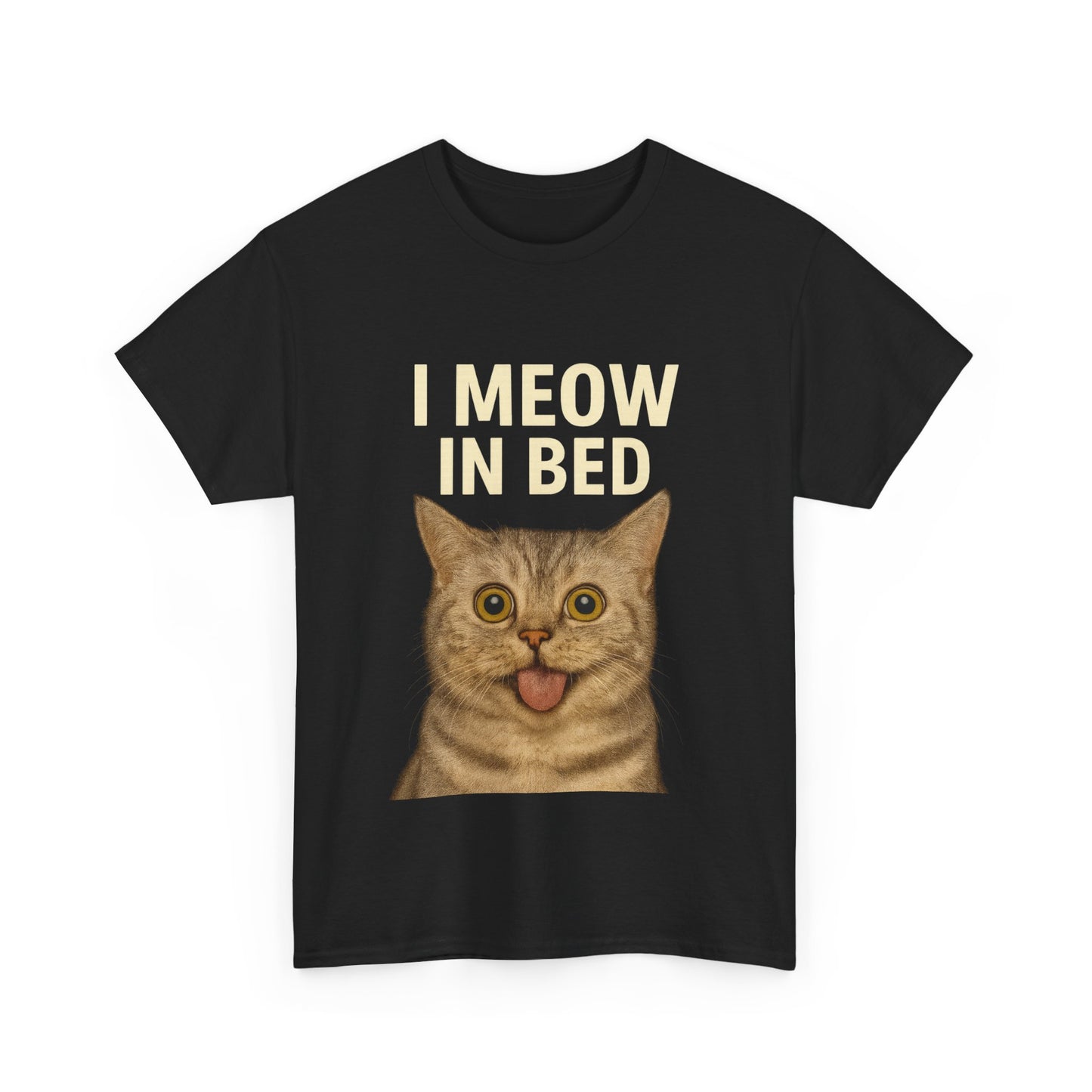 Funny Meow In Bed Unisex Tee Shirt