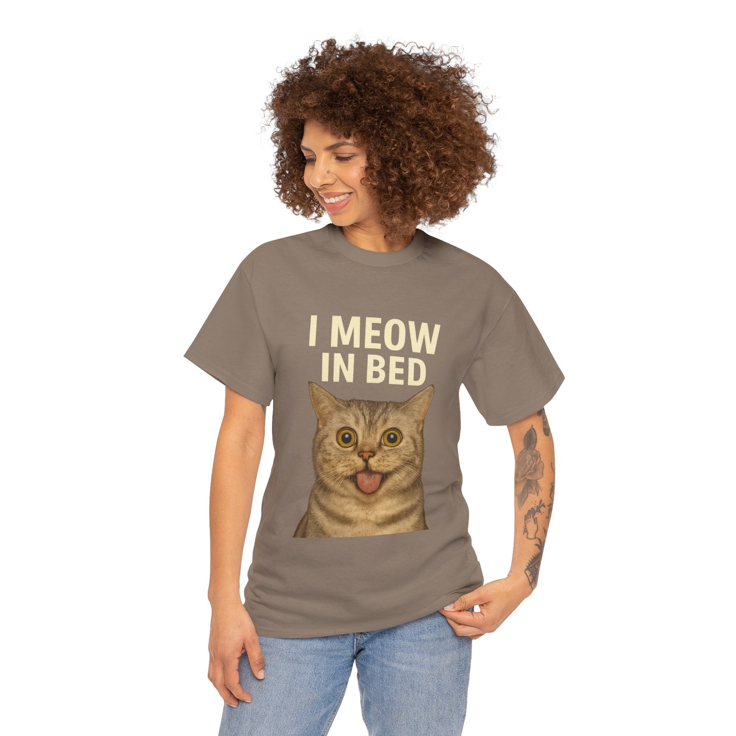 Funny Meow In Bed Unisex Tee Shirt