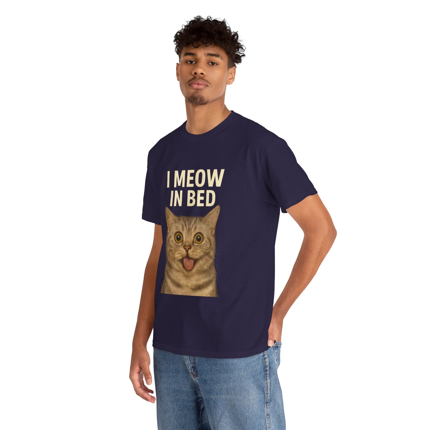 Funny Meow In Bed Unisex Tee Shirt