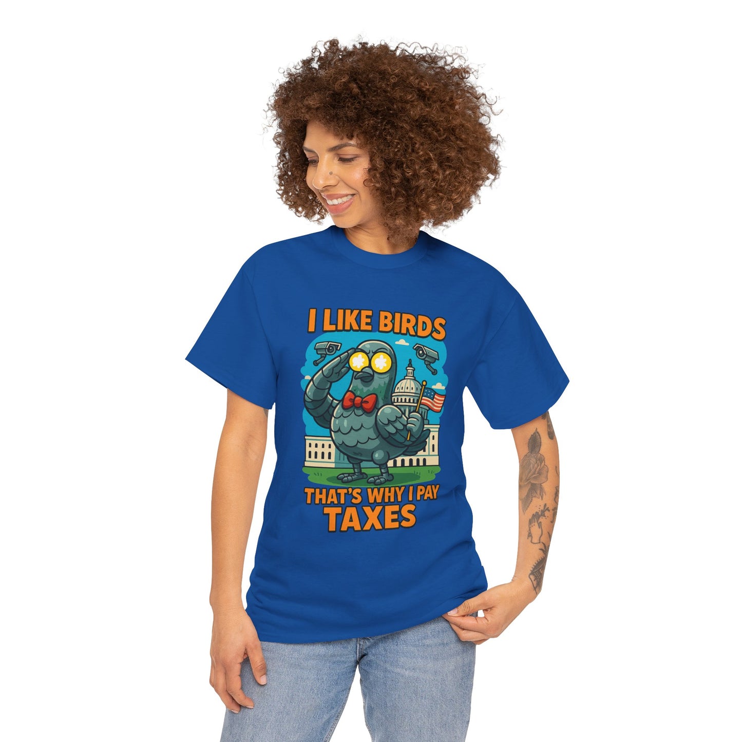 Funny I Like Birds Unisex Tee shirt