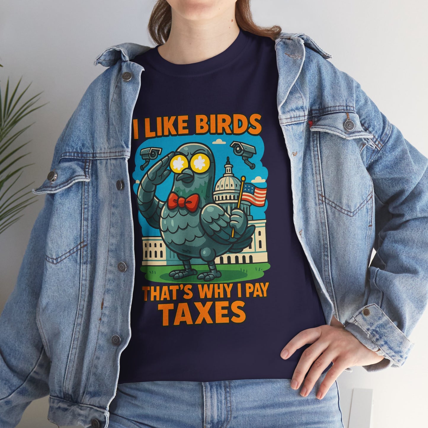 Funny I Like Birds Unisex Tee shirt