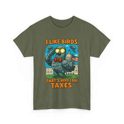 Funny I Like Birds Unisex Tee shirt