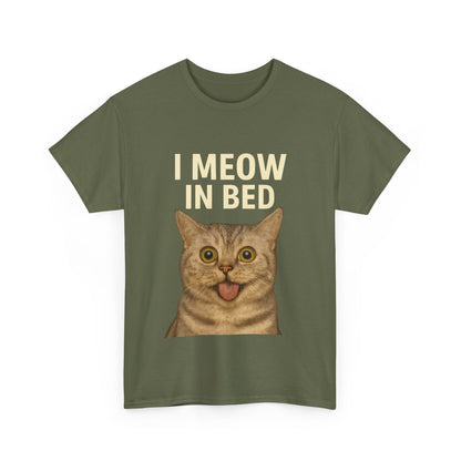 Funny Meow In Bed Unisex Tee Shirt