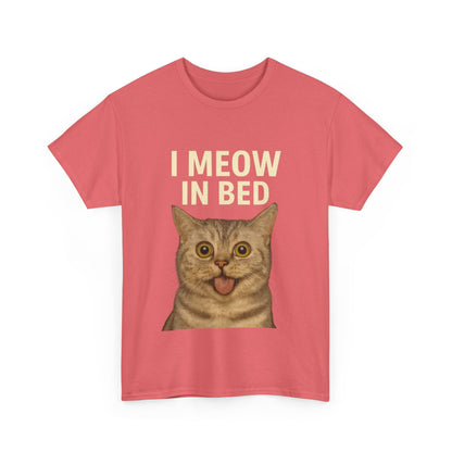 Funny Meow In Bed Unisex Tee Shirt