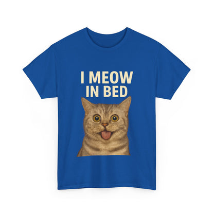 Funny Meow In Bed Unisex Tee Shirt