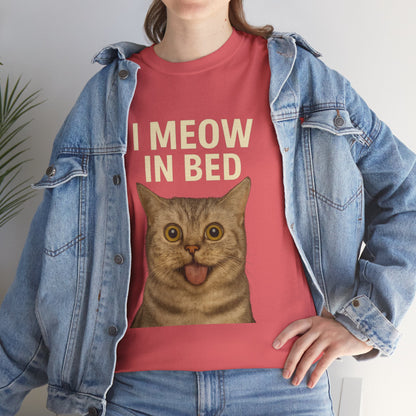 Funny Meow In Bed Unisex Tee Shirt