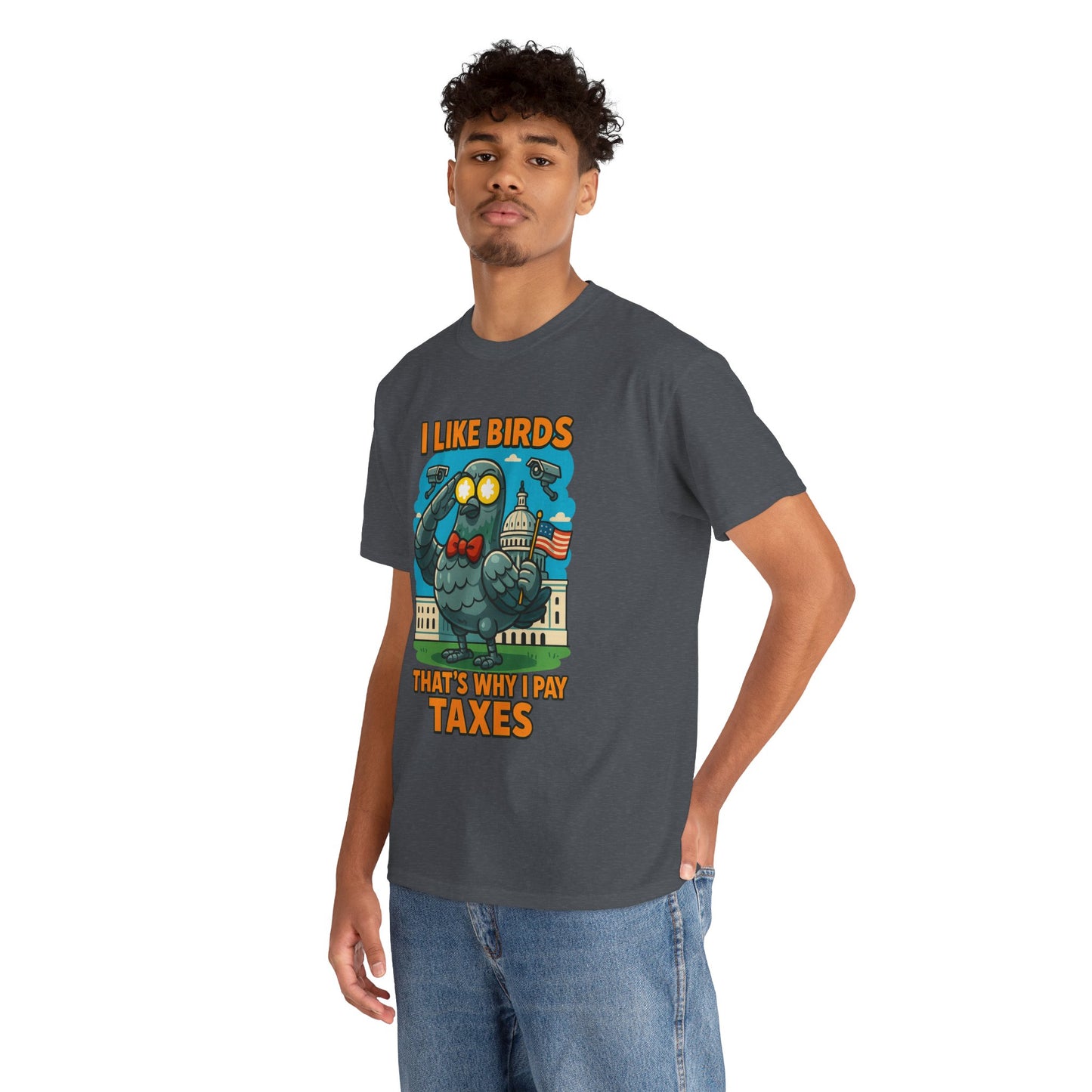 Funny I Like Birds Unisex Tee shirt