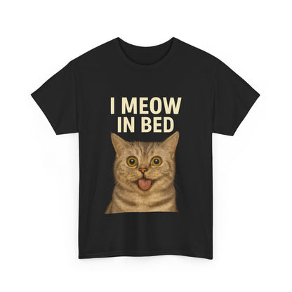 Funny Meow In Bed Unisex Tee Shirt