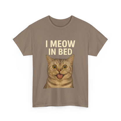 Funny Meow In Bed Unisex Tee Shirt
